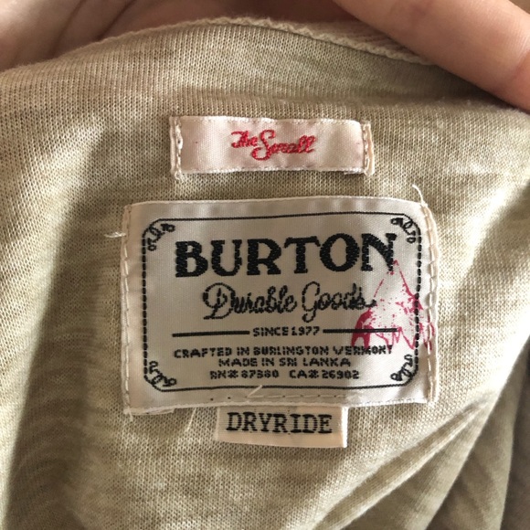 SOLD BURTON Dryride 1/4 button hoodie - Picture 4 of 4